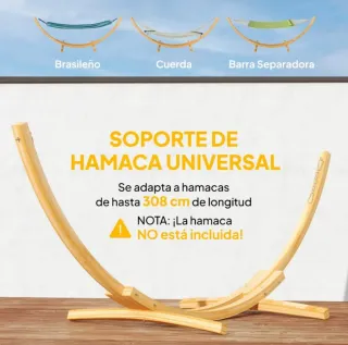 Soporte para hamaca de madera
