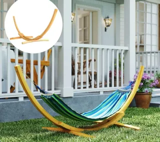 Soporte para hamaca de madera