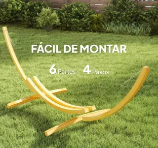 Soporte para hamaca de madera