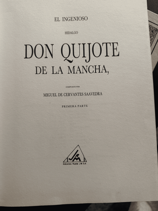 El Quijote Tomo I- II.