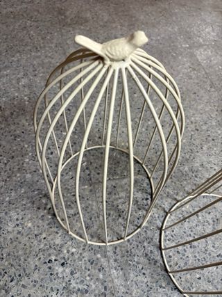 Pantallas jaula metal blanco (2 unidades)