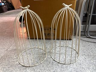 Pantallas jaula metal blanco (2 unidades)