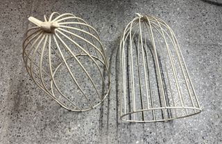 Pantallas jaula metal blanco (2 unidades)