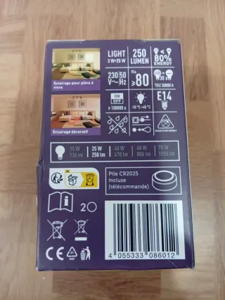 Bombilla LED Livarno E14 cambio color