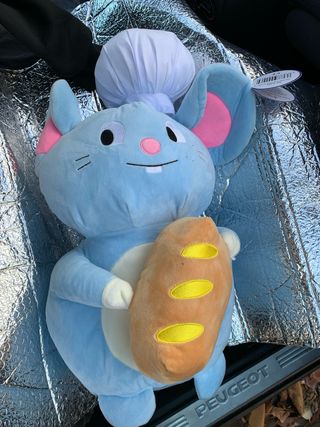 Peluche ratón chef con pan