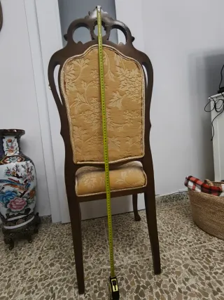 Conjunto 6 Sillas Madera Tapizadas Beige