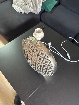 Lámpara de mesa Sia metal plateado