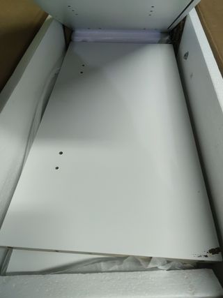 VASAGLE Armario de Baño con 2 Puertas 30 x 60 x 100 cm Blanco Nube