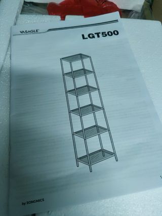 VASAGLE LGT500A01 Estantería de Cristal de 6 Niveles