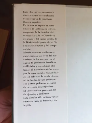 Curso breve de mecánica teórica