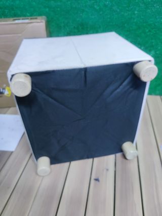 SONGMICS LSF0516W02 Puff Almacenaje 38 x 38 x 40 cm, 37 L