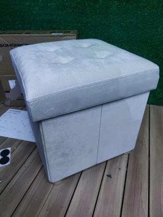 SONGMICS LSF0516W02 Puff Almacenaje 38 x 38 x 40 cm, 37 L