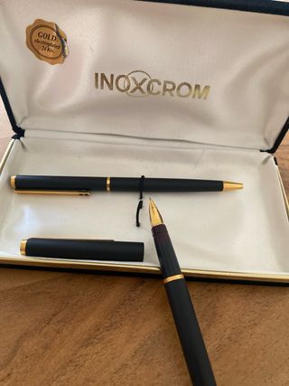 Bolígrafo y Pluma Inoxcrom Años 90