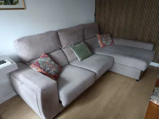 Sofá Chaiselongue Gris alta gama