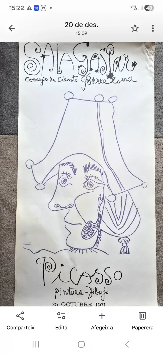 Cartel Picasso Pintura-Dibujo 1971