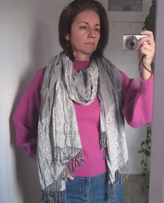 Gran pashmina gris