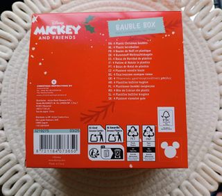 Bolas Navidad Mickey Mouse Disney Set 4