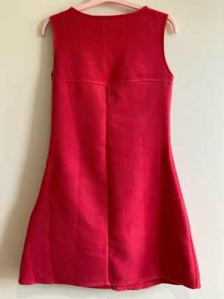 Vestido pichi rosa flores negras Talla M