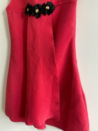 Vestido pichi rosa flores negras Talla M