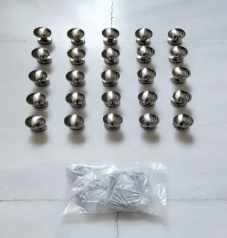 25 Pomos Plateados (NUEVOS)