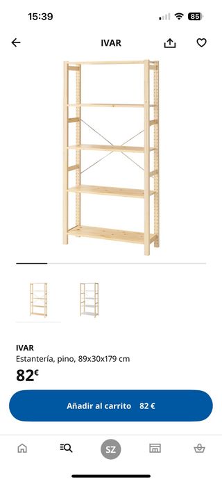 Estantería IVAR Pino 89x30x179 cm