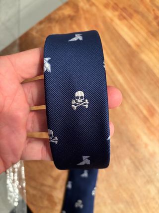 Corbata Scalpers Infantil Azul Calaveras - Nueva!