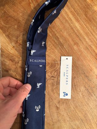 Corbata Scalpers Infantil Azul Calaveras - Nueva!