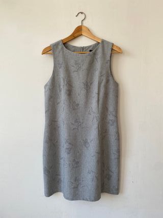 Vestido vintage gris floral