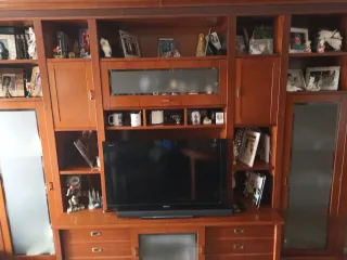 Mesa de centro madera y cristal