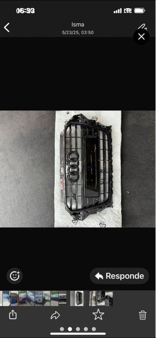 Rejilla Audi S3 8V Negra Original