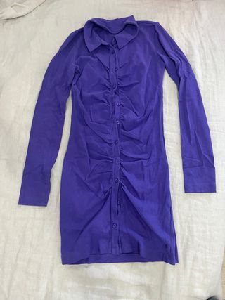 Vestido morado manga larga Talla S