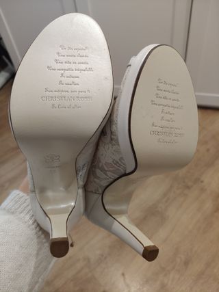 Zapatos Christian Rossi Talla 35 Boda Encaje