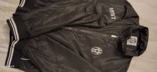 Giubbino Juventus Vintage Tessuto Tecnico Nero
