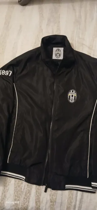 Giubbino Juventus Vintage Tessuto Tecnico Nero