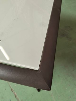 Mesa Acero Cristal Chillvert Palermo 180 x 90 x 73