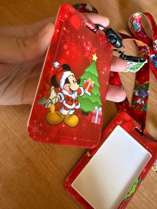 Lanyard Disney Navidad Tarjetero