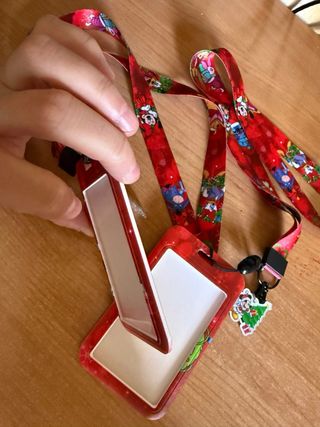 Lanyard Disney Navidad Tarjetero