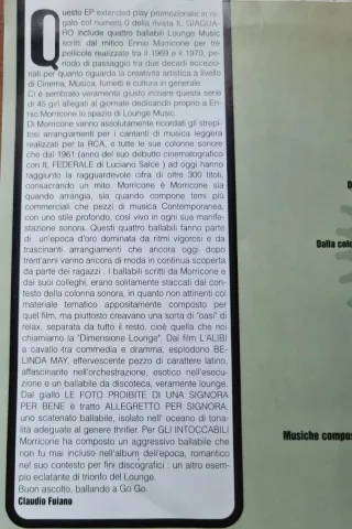 Ennio Morricone In Lounge 45 Giri