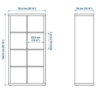 Estantería Kallax Ikea blanca con puertas