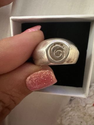 Anillo Plata Diseño Espiral