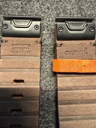 Correa Garmin Piel 22mm Naranja