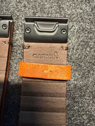 Correa Garmin Piel 22mm Naranja