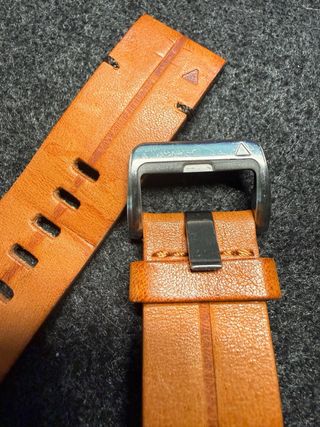 Correa Garmin Piel 22mm Naranja