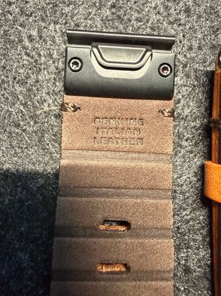 Correa Garmin Piel 22mm Naranja