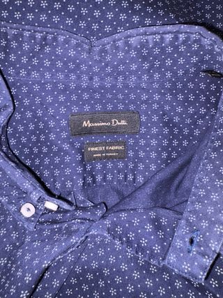 Camisa azul estampada