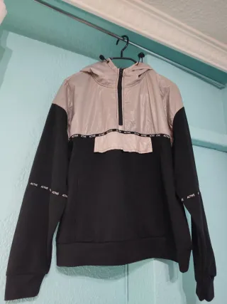 Sudadera Active Negra y Plateada