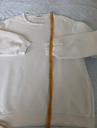 Felpa bianca taglia L oversize