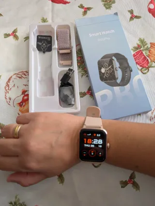 Smartwatch R50Pro Mujer Beige/Rosa