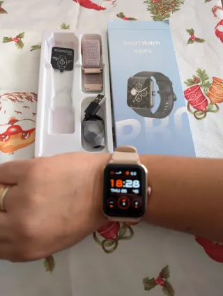 Smartwatch R50Pro Mujer Beige/Rosa