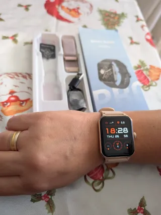 Smartwatch R50Pro Mujer Beige/Rosa